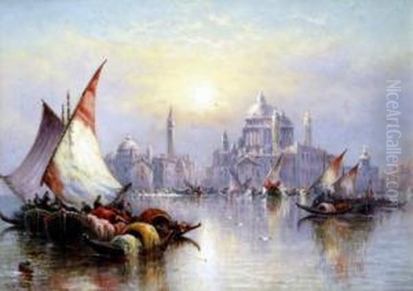 A Pair, Doges Palace From The Canal - view 1