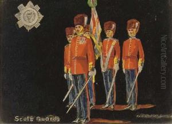Scots Greys; Also A Companion Painting Of Scots Guards - view 1