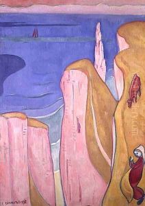 The Cliffs of Yport, 1892 by Emile Bernard