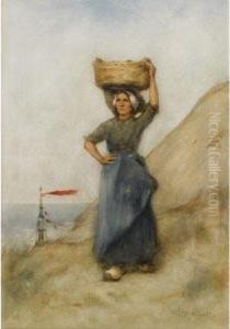 A Fisherwoman In The Dunes by Philip Windt