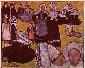 Bretons in a Field or, The Pardon, 1888 by Emile Bernard