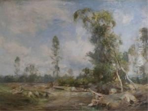 Rural Landscape Scene by James Lawton Wingate