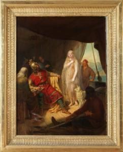 Ragnar Lodbrog Moter Kraka by Marten Eskil Winge