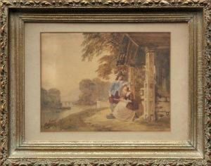 A Couple In A Park by James Digman Wingfield