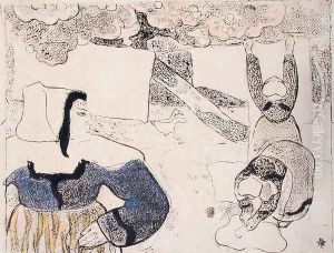 Women Hanging Laundry, from 'Les Brettoneries', 1889 by Emile Bernard
