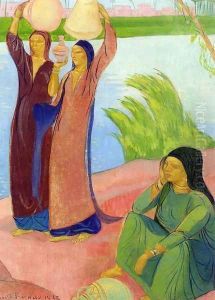 Three Women on the Banks of a River