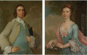 Portrait Of A Gentleman And A Lady by Hamlet Winstanley