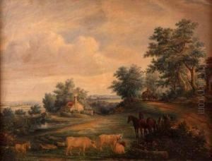 Extensive Landscape With Horses