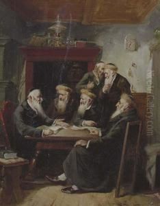 Talmudic Scholars by Hans Winter