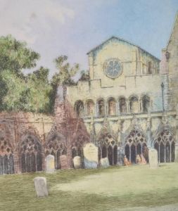 Monastery Courtyard by William Tatton Winter