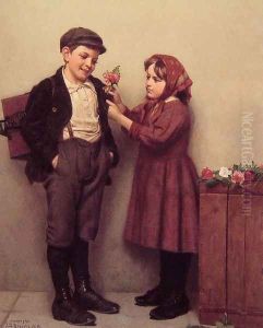 The Button Hole Posy by John George Brown