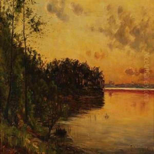 Coastal Scene With A Town In The Background - view 1