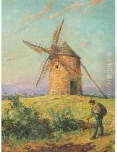 Moulin Au Diben, Vers Plougasnou by Henri Prosper Wirth
