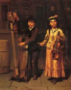 The Two Musicians by John George Brown
