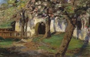 Apple Trees In Blossom by Olga Wisinger-Florian