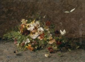 Pansies And Butterflies