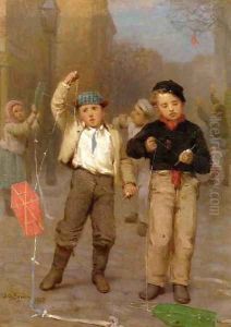 Kite Flyers by John George Brown