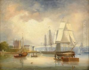 Utsikt Mot Skeppsholmen Med Sodermalm I Fonden - Stockholm by Alfred Wistrom