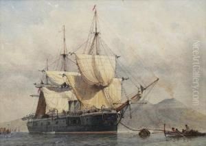 Hms Northampton (an Ironclad), 
Bay Of Naples