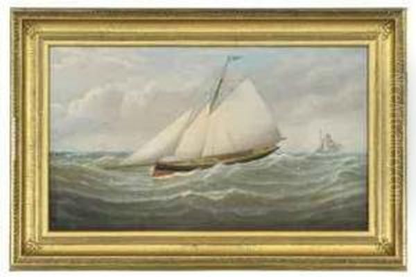 A Sailing Vessel At Sea - view 1