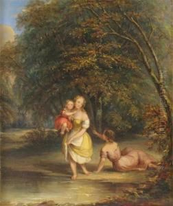 Landscape With Women And A Girl Bathing thumbnail