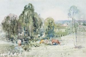 Landscape With Cattle by Walter Withers