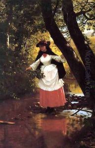 Stepping Stones by John George Brown