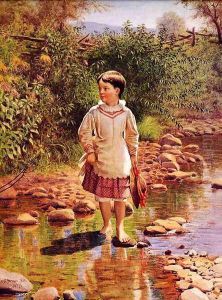 Crossing the Brook by John George Brown