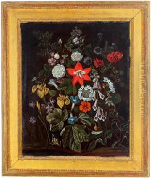 Un Mazzo Di Fiori Con Una Rana - view 1