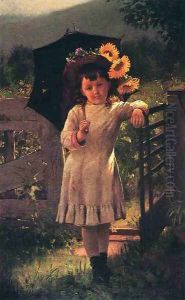 The Sunflower Girl by John George Brown
