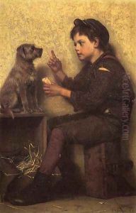 The Lesson by John George Brown