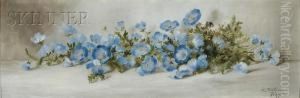 Blue Flowers by Evelyn Almond Withrow