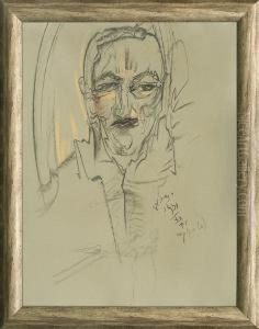Jan Glogowski Portrait by Stanislaw Ignacy Witkiewicz (Witkacy)