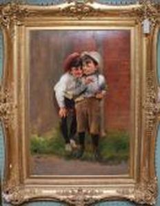 Young Boys Eating Cherries by Karl Witkowski