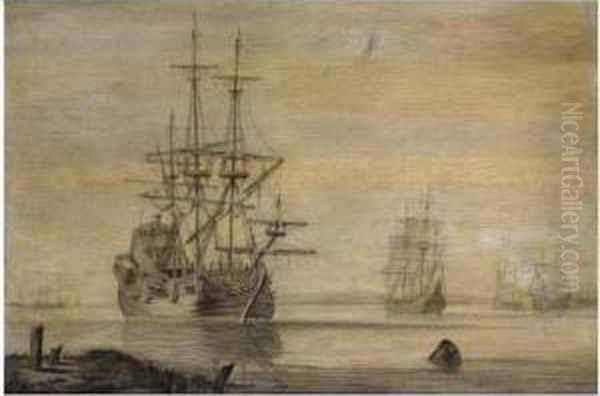 Sea-going Vessels In Calm Water - view 1