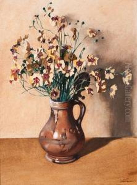 Still Life With Anemone In Earthenware Jug - view 1