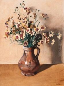 Still Life With Anemone In Earthenware Jug