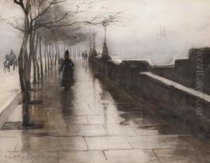 Quay In London Along The Thames by Willem Witsen