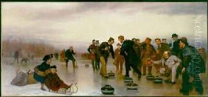 Curling a Scottish Game at Central Park 1862 by John George Brown