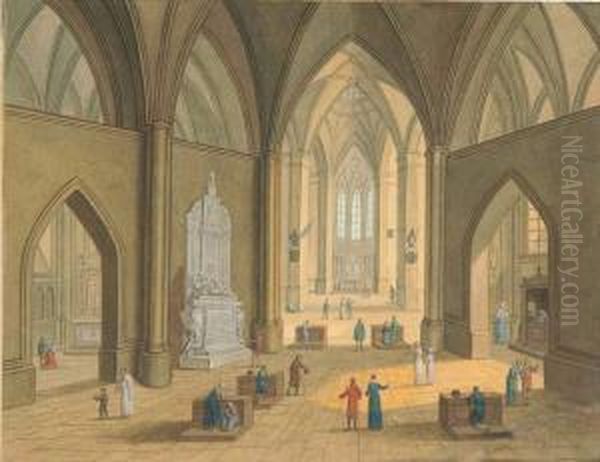 Das Innere Einer Gotischen Hallenkirche. - view 1