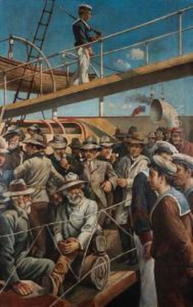 A Boer Prisoner Ship - view 1