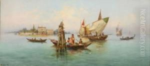 Pleasure Boats In The Grand Canal, Venice Pleasure Boats In The Grand Canal, Venice