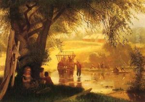 Crossing the Stream 1864 by John George Brown