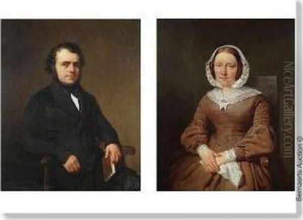 Portrait De Dame Et D'homme. - view 1