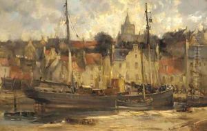 Dysart harbour, Fife by John George Brown