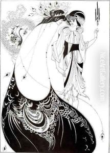 The Peacock Skirt, illustration for the English edition of `Salome' by Oscar Wilde (1854-1900) 1893 by Aubrey Vincent Beardsley