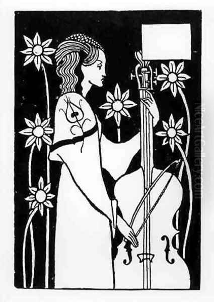 Lady with Cello, from 'Le Morte d'Arthur' - view 1