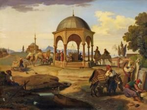 Die Persische Fontane Insmyrna by Johann Michael Wittmer