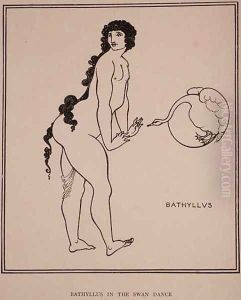 Bathyllus in the Swan Dance, illustration from 'The Sixth Satire of Juvenal', 1896