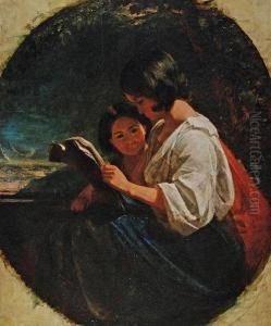 Dziewczynki Czytajace by Wivell, Abraham